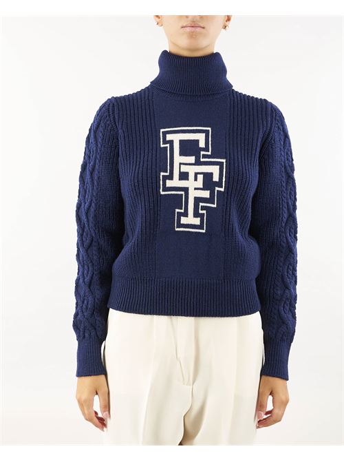 College-style wool turtleneck top Elisabetta Franchi ELISABETTA FRANCHI | Sweater | MK92M47E2CL2